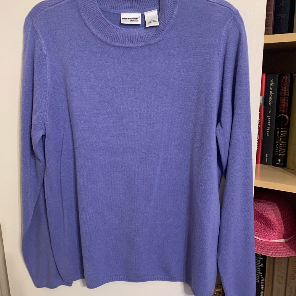 Kim Rogers Women Purple Crewneck Sweater